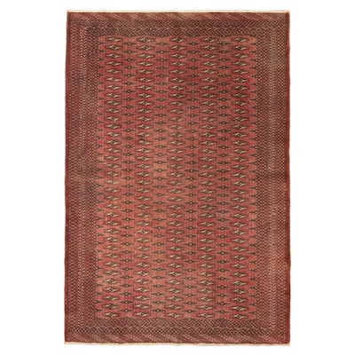 ECARPETGALLERY Hand-knotted Teimani Copper Wool Rug - 4'4 x 6'5
