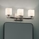 preview thumbnail 2 of 12, Kichler Lighting Marette 3-Light Vanity Light Brushed Nickel