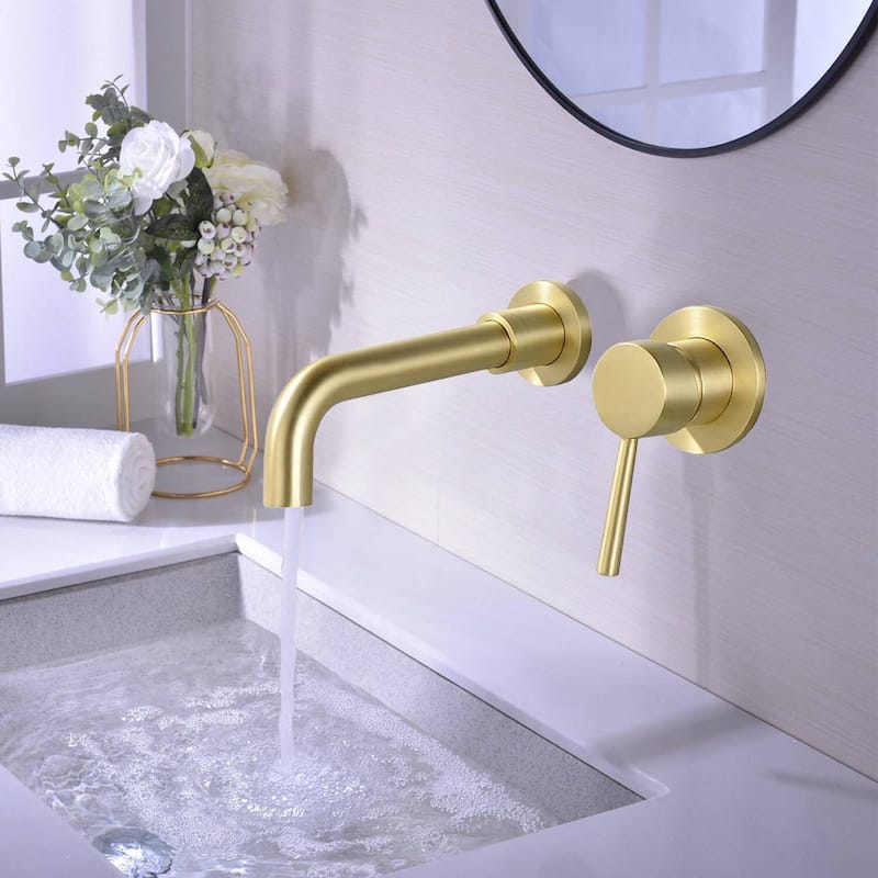 Vanityfair Wall Mount Single Handle Bathroom Sink Faucet
