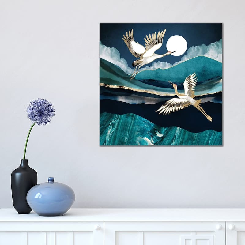 iCanvas "Midnight Cranes" by SpaceFrog Designs Canvas Print - 18x18x1.5