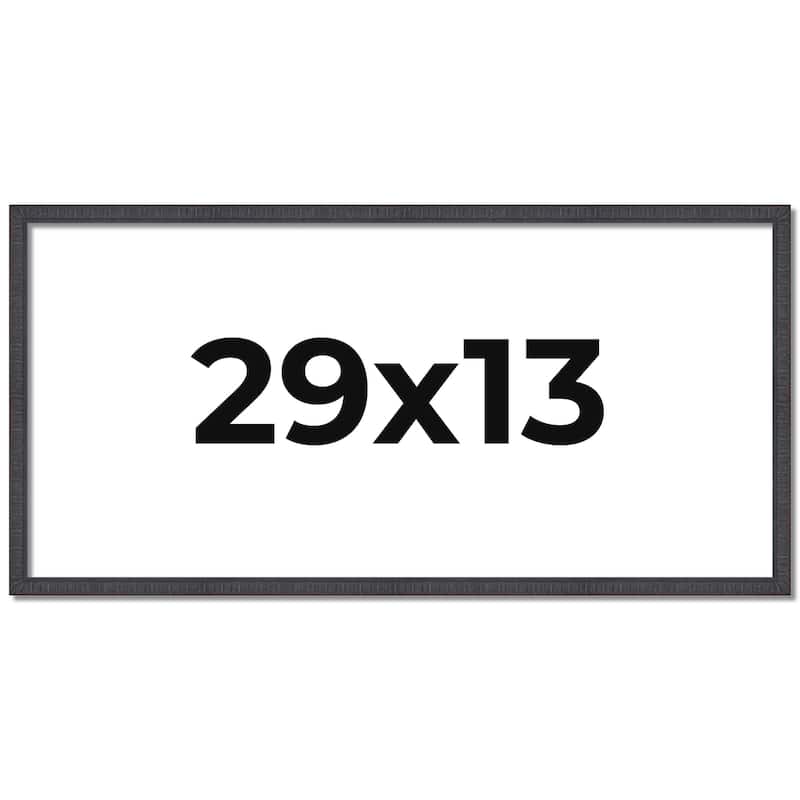 29x13 Frame Brown Solid Wood Picture Frame - Complete Modern Photo