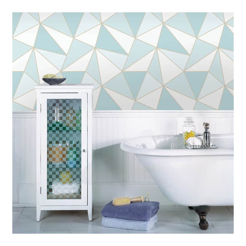 Advantage Apex Blue Geometric Wallpaper - 20.5 x 396 x 0.025