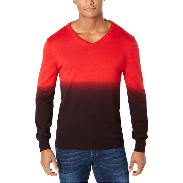 mens red knit sweater