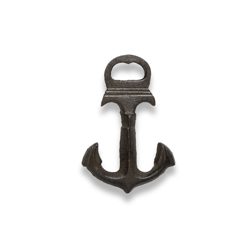 Anchor Bottle Opener - Everyday Black Bar Tool, 5.8inH x 3.8inL x 0.4inW, Spot Clean, Perfect for Home or Parties