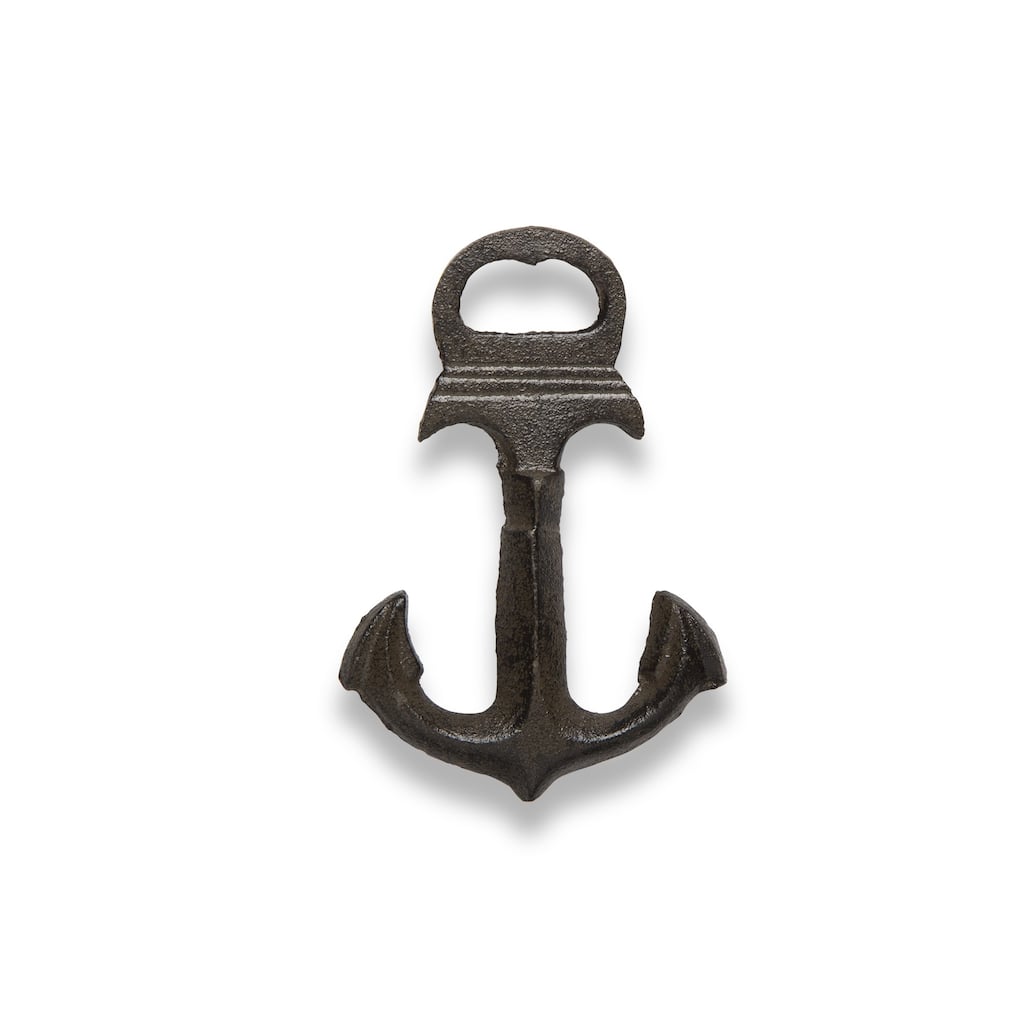 Anchor Bottle Opener - Everyday Black Bar Tool, 5.8inH x 3.8inL x 0.4inW, Spot Clean, Perfect for Home or Parties
