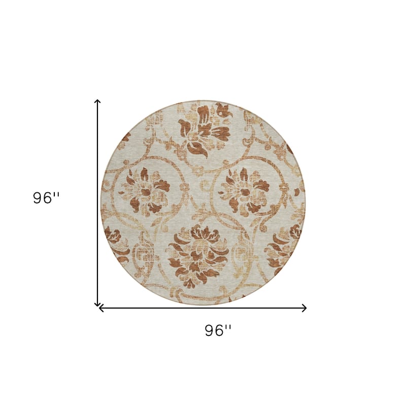 HomeRoots Floral Traditional Rectangle Outdoor Rug
