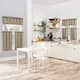 No. 918 Martine Microfiber Semi-Sheer Rod Pocket Kitchen Curtain Valance and Tiers Set