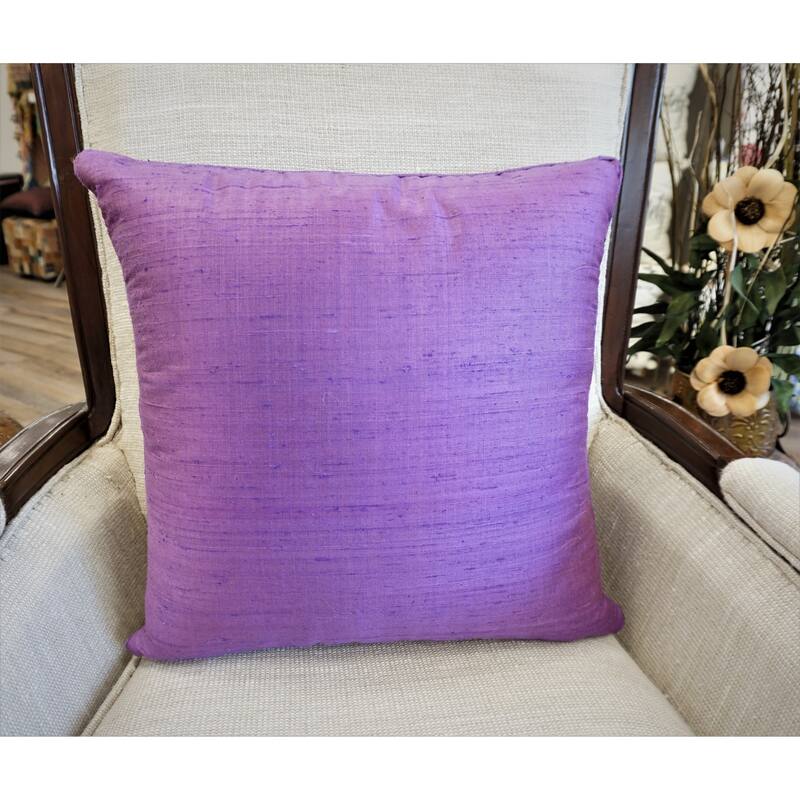 Home&Manor Arak Dupioni Silk Pillow 18"