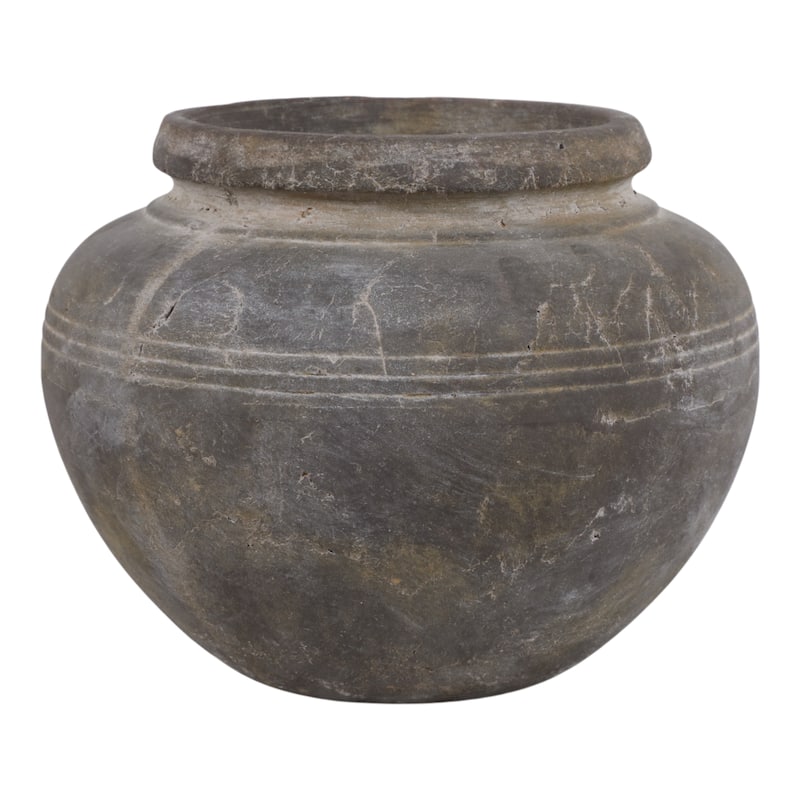 Pottery Decorative Vase Rustic Design for Home (Set of 2) - 9" Brown