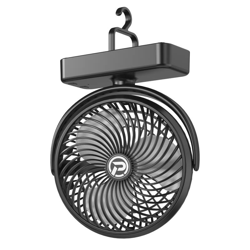 7 inch 10000mAh Battery Operated Camping LED Fan with Hanging Hook
