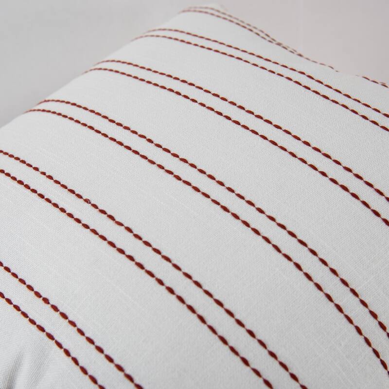 Rizzy Home Striped Embroidered Pillow