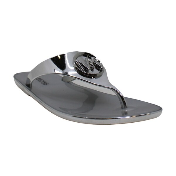 silver casual sandals