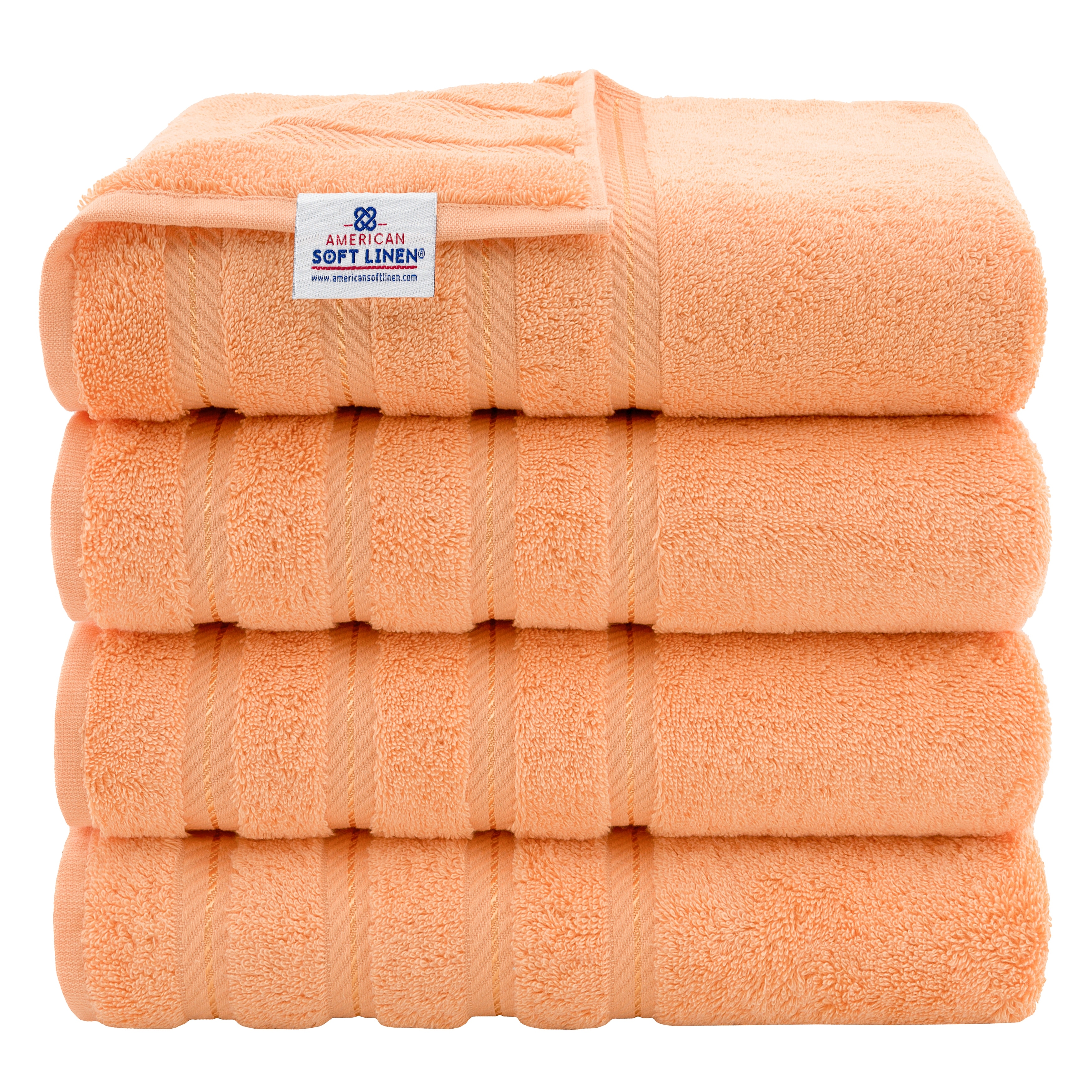 KAFTHAN Textile Fishbone Turkish Cotton Bath Towels (Set of 4),  59Lx35Wx0.5H - Foods Co.