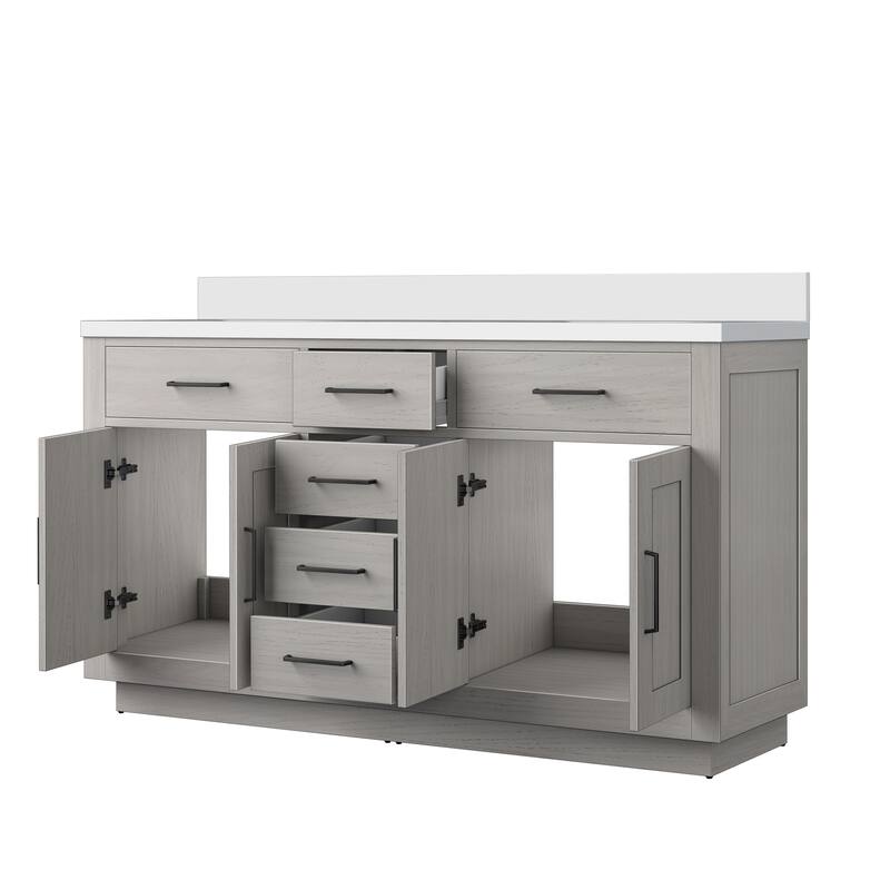 Abbey Bath Vanity with Cultured Marble Top and Sink