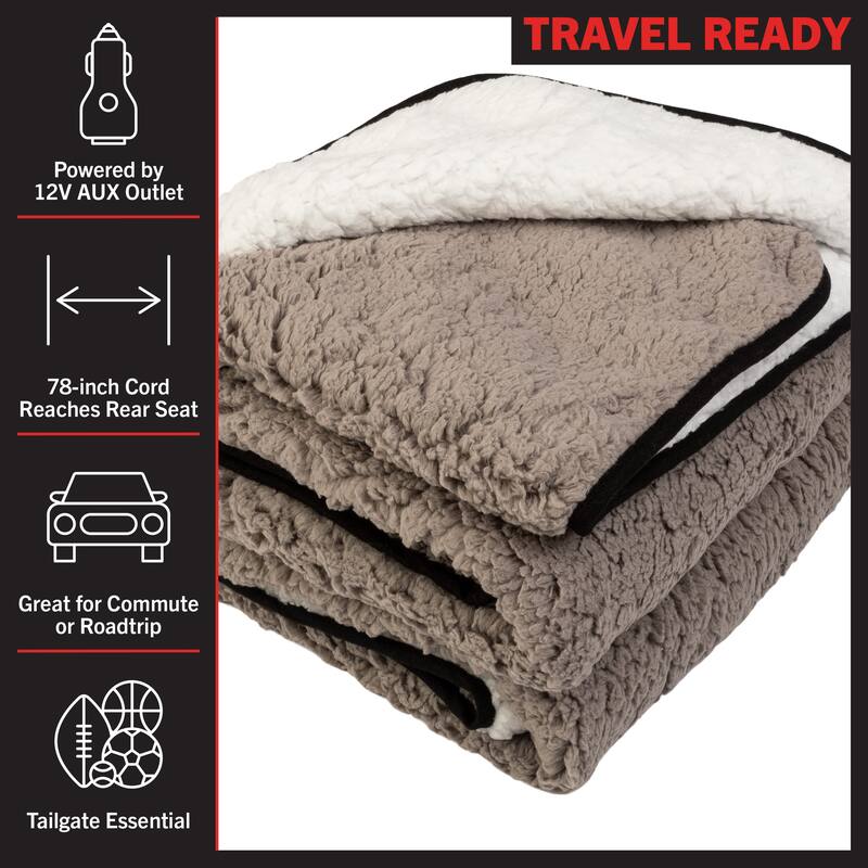 Heated Blanket 2Pack Portable 12V Electric Travel Blanket Set for