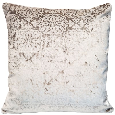 Artemis Taupe Velvet Throw Pillow