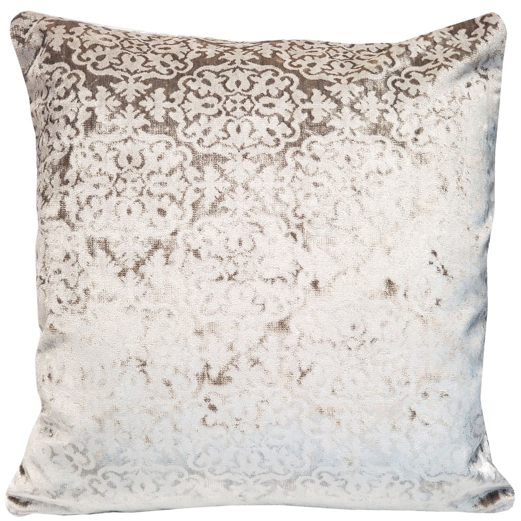Artemis Taupe Velvet Throw Pillow