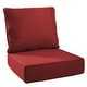 preview thumbnail 88 of 120, Gymojoy 24"x24"x6" Thick Cushions & Pillows Set - Deep Seat Indoor/Outdoor Water & Fade Resistant Red - One Set