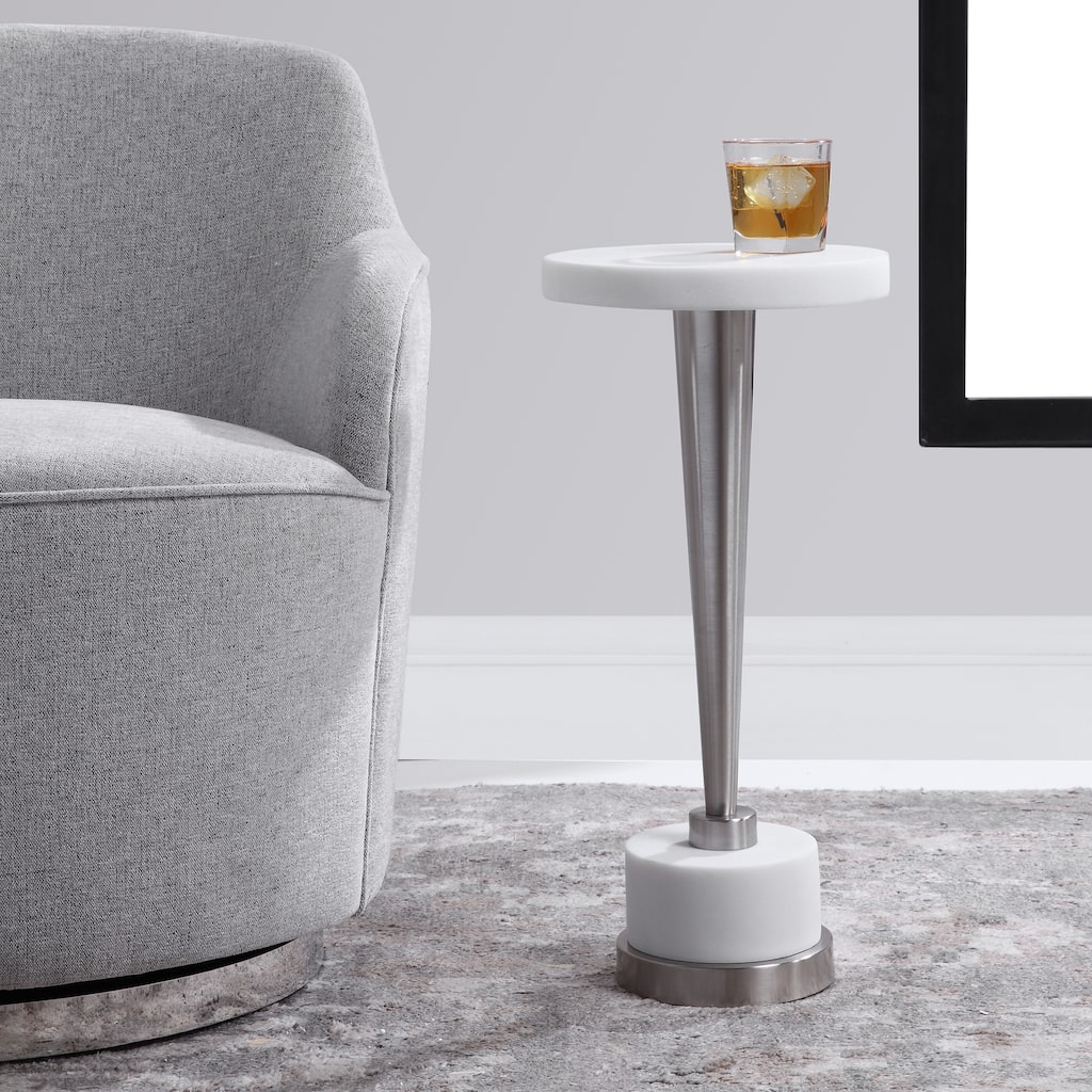 Uttermost Masika White Drink Table