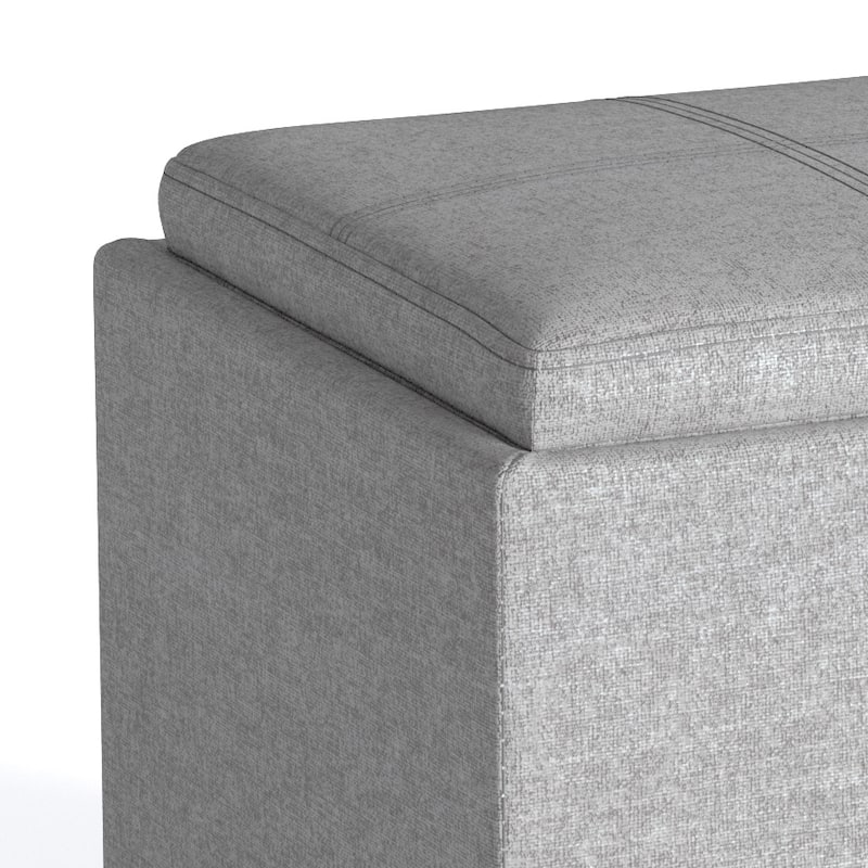 WYNDENHALL Townsend 17 inch Wide Contemporary Square Storage Ottoman