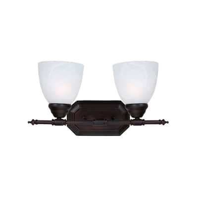 Jeffrey Oil Rubbed Bronze Finish 2-light Vanity Fixture