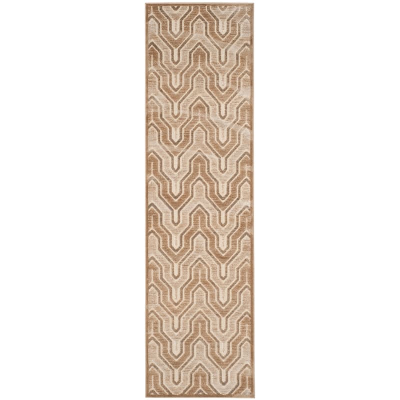 SAFAVIEH Paradise Kinneret Modern Viscose Rug - 2'2" x 8' Runner - Caramel/Cream