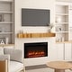 preview thumbnail 2 of 7, Rustic Fireplace Shelf Mantel Floating Shelf