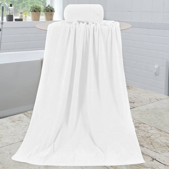 30"x60" Bath Towels (Set of 2) Super Soft Absorbent - White
