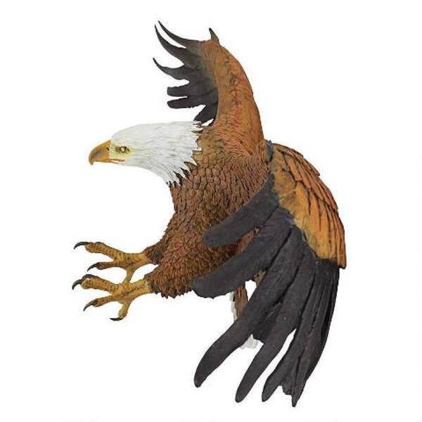 Shop 44 Grande Bald Eagle Hand Painted Outdoor Wall Statue On