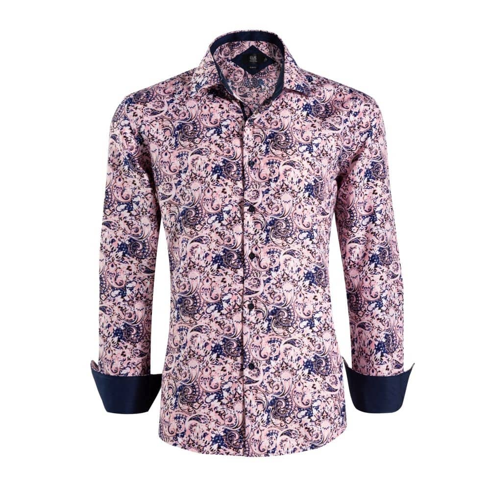 Elie Balleh Men's Paisley Print Slim Fit Shirt