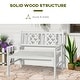 preview thumbnail 15 of 16, Outsunny Outdoor Foldable Garden Bench, 2-Seater Patio Wooden Bench, Loveseat Chair with Backrest and Armrest