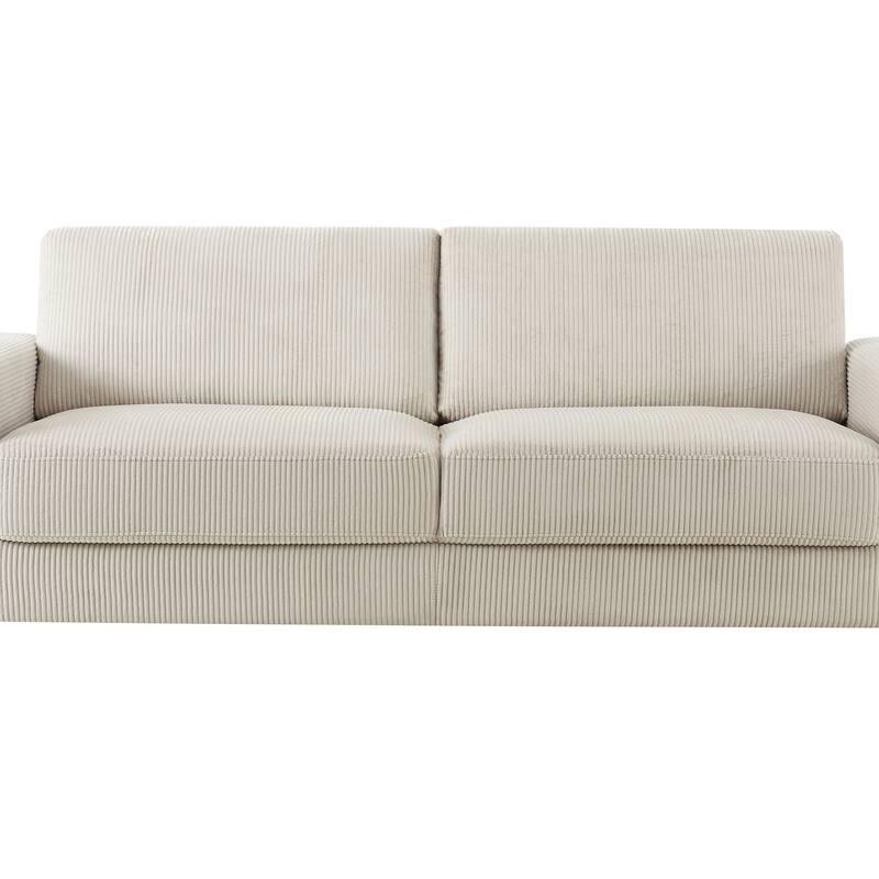 Modern Contemporary Upholstered Corduroy Plush Tufted Sofa