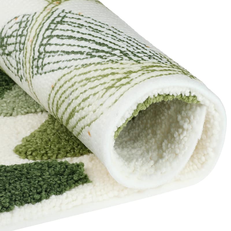 Bathroom Rugs Soft Plush & Fluffy Bath Mats Non Slip Extra Thick Microfiber Printing Bathroom Mat Quick Dry
