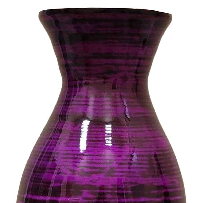 Uniquewise 21 inch Modern Bamboo Floor Vase Flared Design for Dining Room Living Room and Entryway Décor
