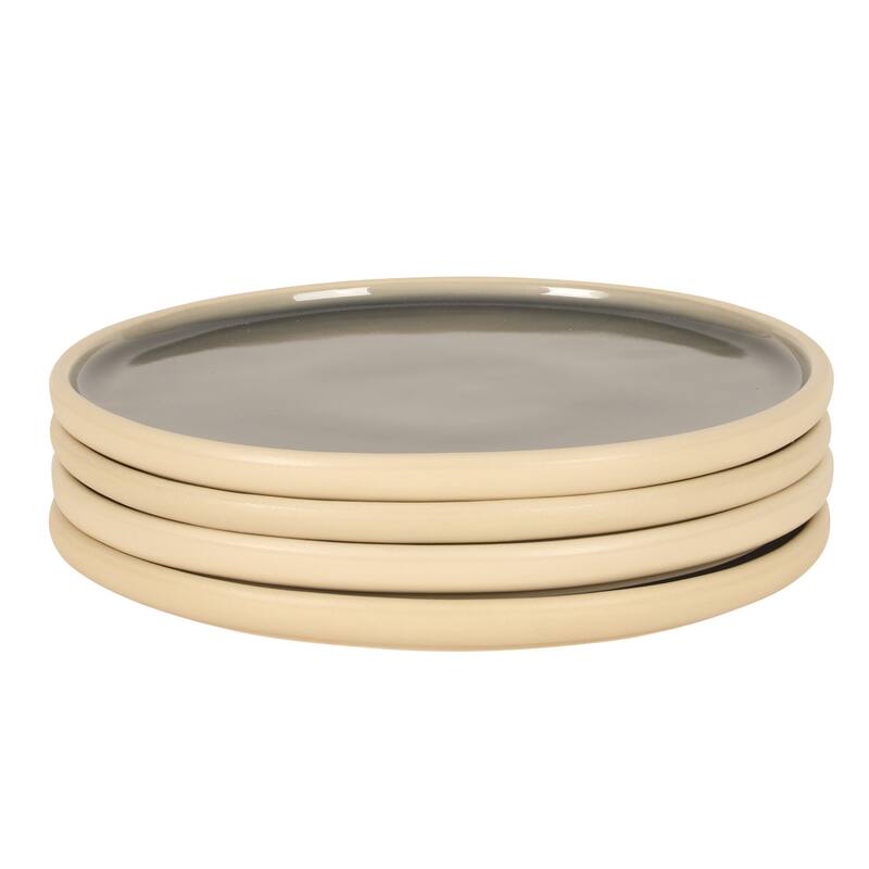 Gibson Elite - Made in Portugal - Port Gaia 10.2 Inch Dinner Plates Set of 4 - Reactive Glaze Dish Set