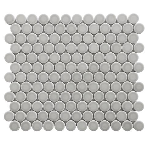 Altair Huelva Glass Penny Mosaic Floor and Wall Tile