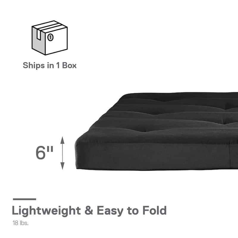 Avenue Greene Carlisle 6 Inch Full Size Poly Filled Futon Mattress