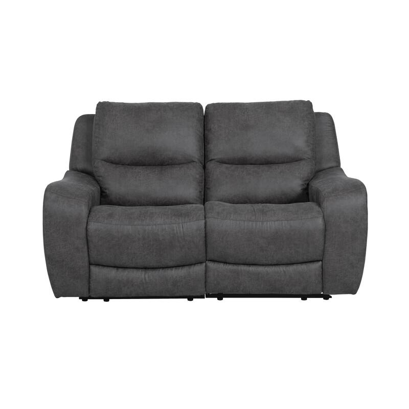 Furniture of America Evelio Modern Oversized Power Recline Loveseat with USB Ports