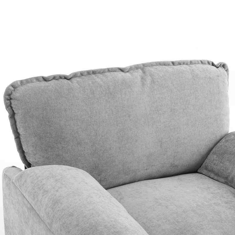 Chenille Oversized Lounge Chair with Thick Cushions and High Back Support Wide Seat