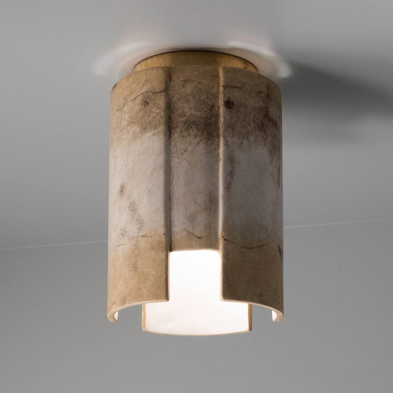 Justice Design Group Radiance Stagger Ceramic Flush-Mount Light
