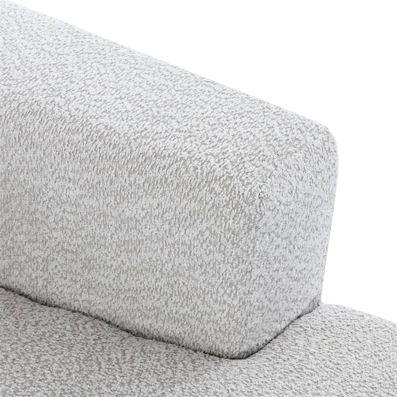 109.4" Modern Boucle Fabric Curved Sofa