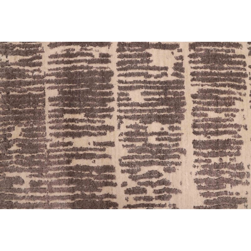 ECARPETGALLERY Hand Loomed Elysian Dark Grey Wool Rug - 8'1 x 10'1