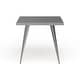 preview thumbnail 7 of 15, Carbon Loft Swan Industrial Square Metal Dining Table