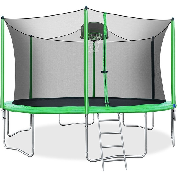 14FT Outdoor Trampoline with Enclosure Bed Bath Beyond 35545980
