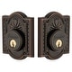 preview thumbnail 4 of 4, Grandeur Parthenon Solid Brass Rose Double Cylinder Keyed Entry Timeless Bronze