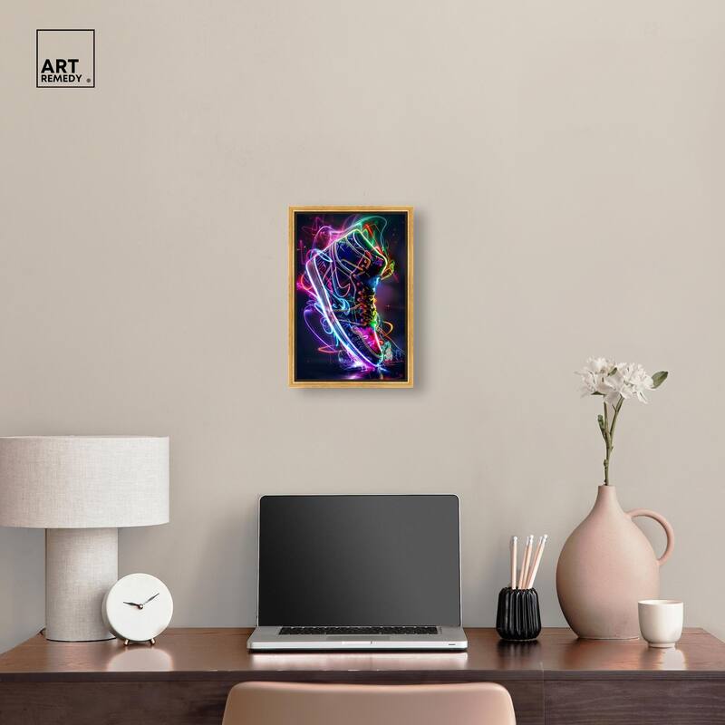 Bright Lights Sneaker Canvas by Art Remedy