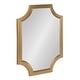 preview thumbnail 103 of 134, Kate and Laurel Hogan Scalloped Wood Framed Mirror 18x24 - Gold