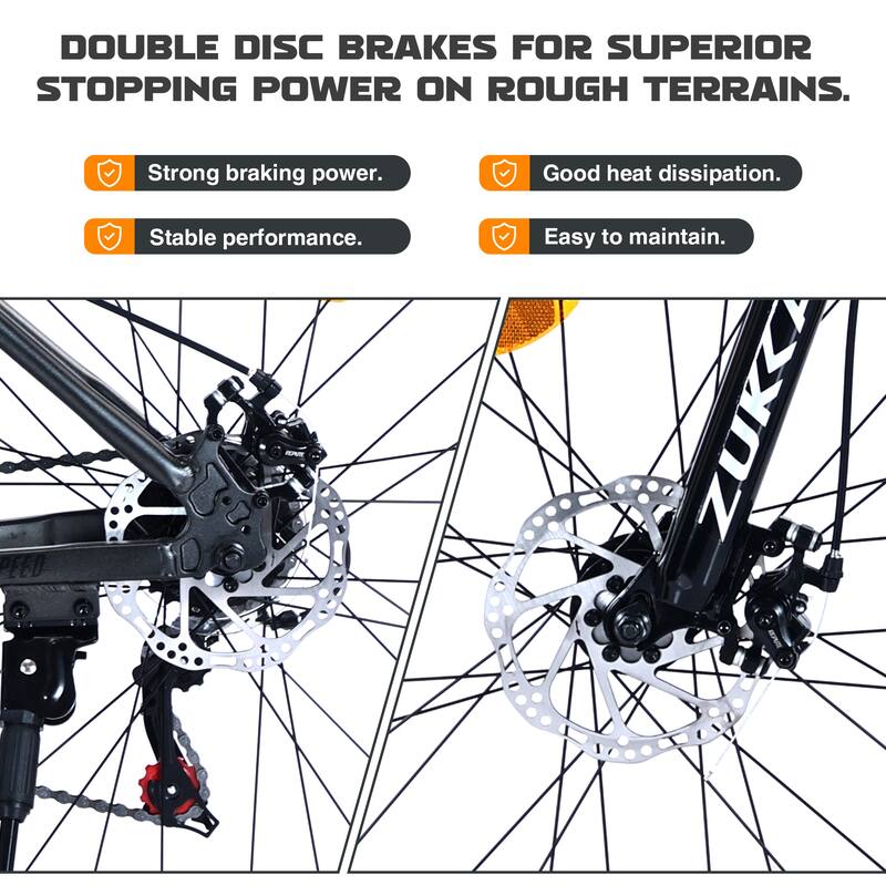 Unisex Mountain Bike - Front Suspension, Aluminum Alloy Frame, Multiple Speeds - 27.5