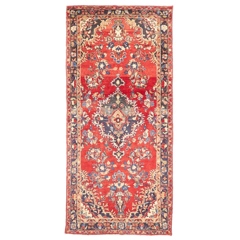 ECARPETGALLERY Hand-knotted Andelz Red Wool Rug - 3'7 x 7'8