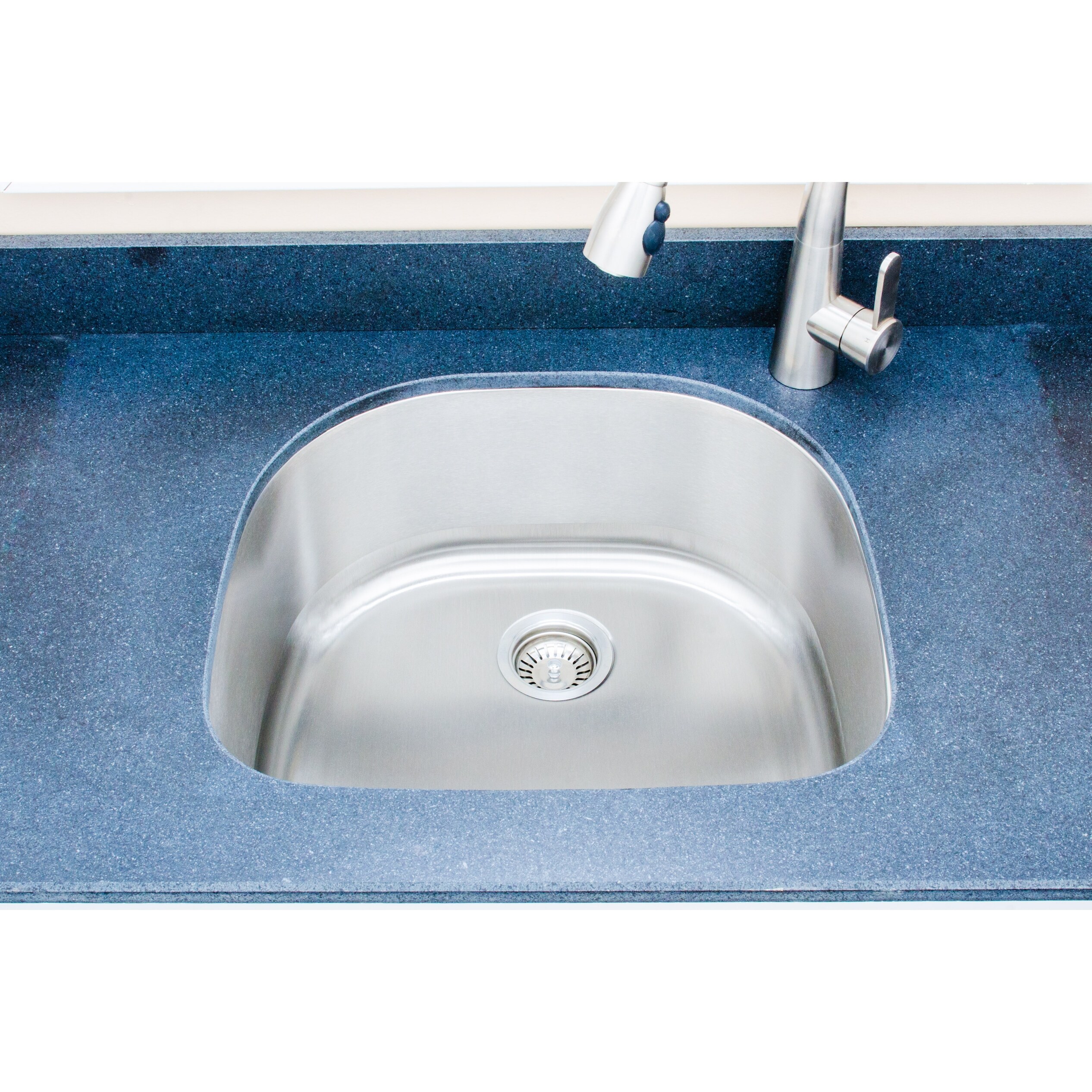 Wells Sinkware Craftsmen Series 24-inch 16-gauge Undermount D-Shape Single  Bowl Stainless Steel Kitchen Sink - Sink Only